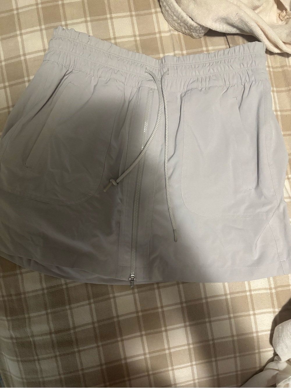 Athleta Light Gray Performance Skort with Elastic Waistband